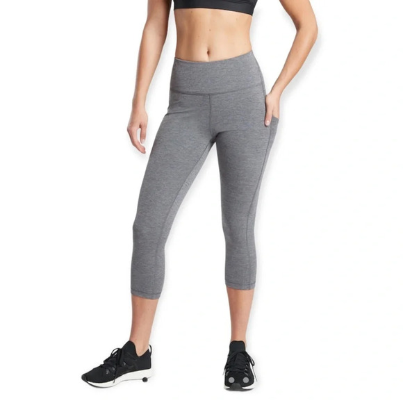 Athleta SuperSonic Heather Gray Ultimate Stash Pocket Capri Pants Size Small - Picture 3 of 12